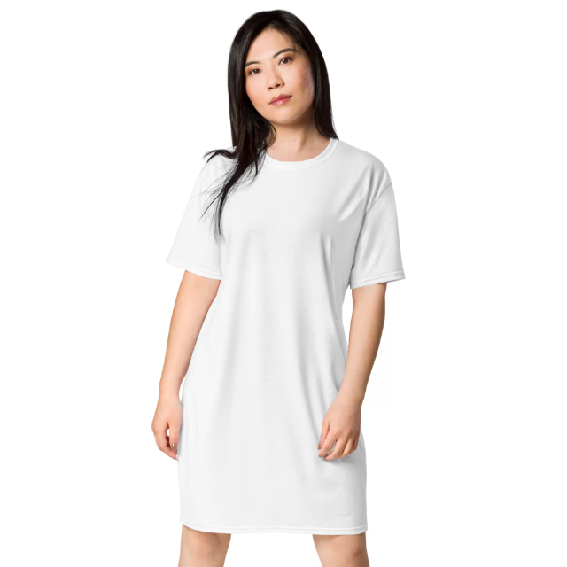 All-Over Print T-Shirt Dress
